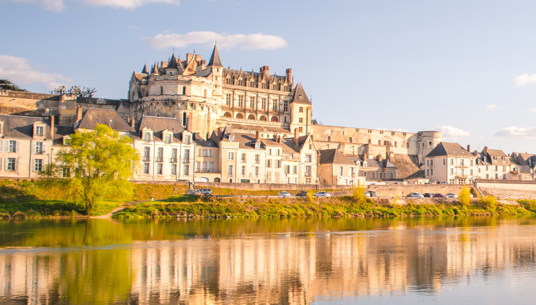 Vue du Château Royal d'Amboise depuis la Loire