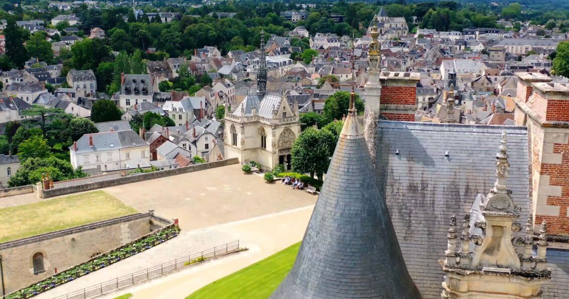 Vue de la chapelle saint-Hubert depuis le ciel