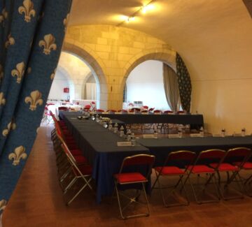 Salle des lys du château royal d'Amboise pour une conférence