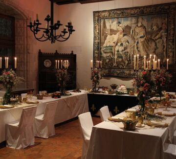 Réception dans la grande chambre du Château Royal d'Amboise